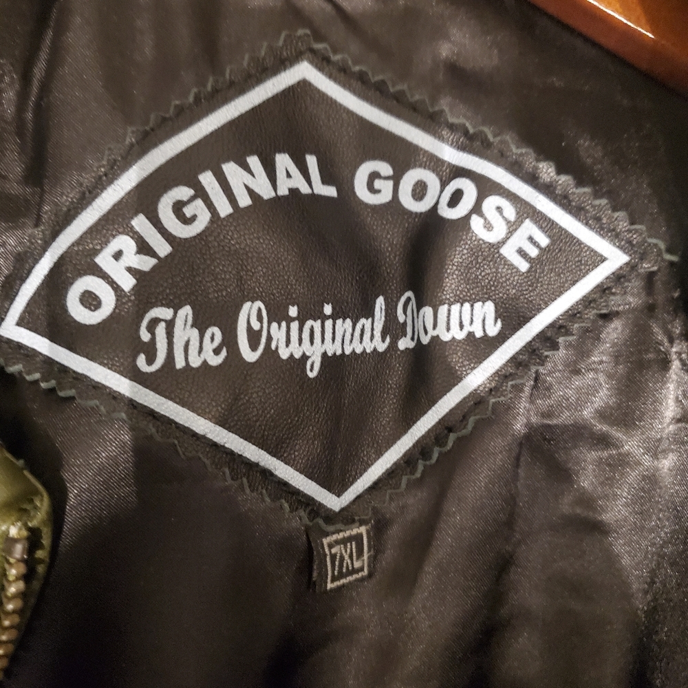 Leather Goose Down Jacket - Gem